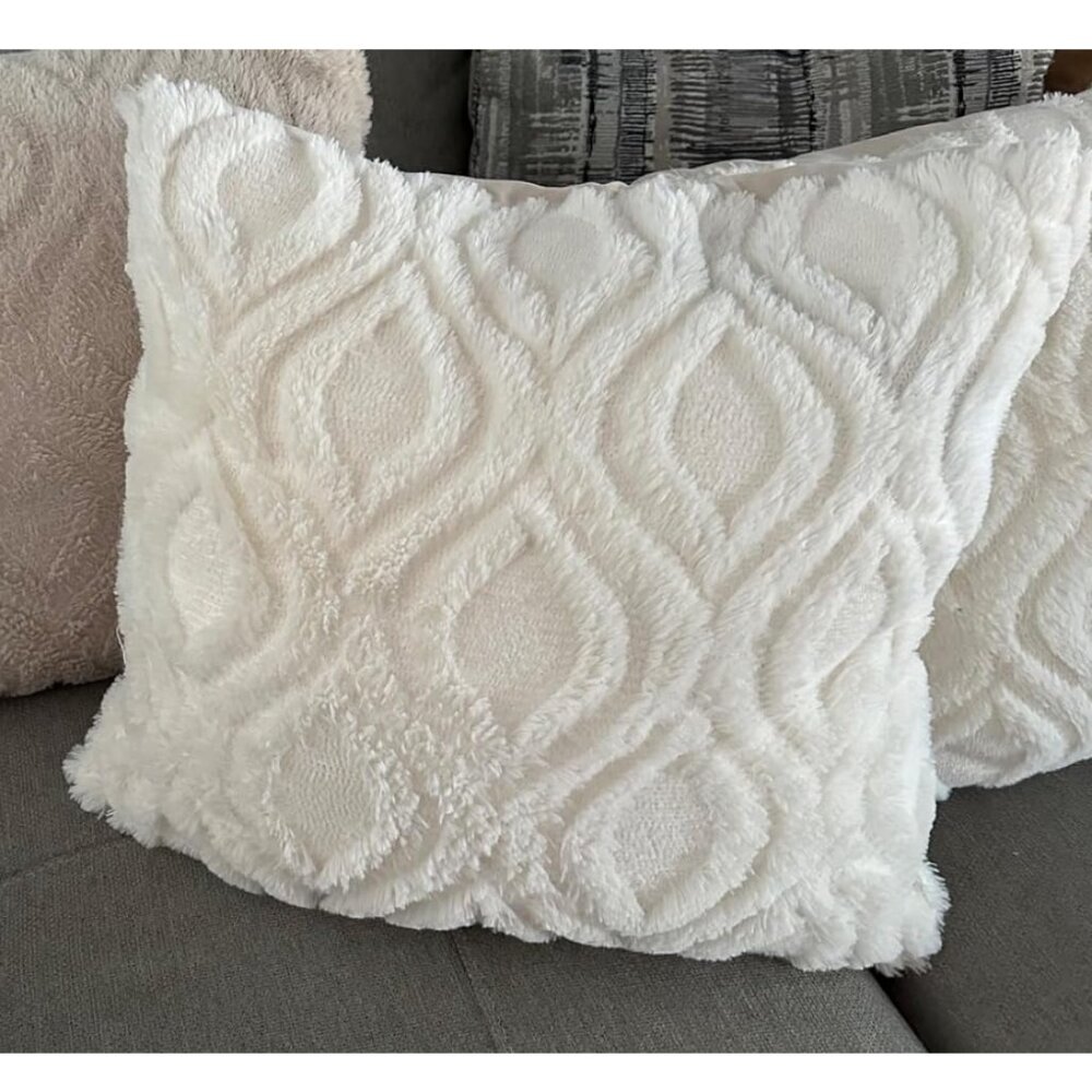 Decorative Pillow Covers 2pc Soft Accent Couch Boho Farmhouse Cottage Decor 18" - Picture 10 of 12